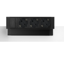 Fellowes power deskup 2.0 Zwart 3x 230V, met eGST Plug