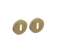 Rozet met sleutelgat ø55x10mm messing titaan PVD