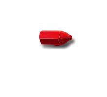 Knop nylon ROOD POTLOOD-vorm 23x51mm