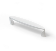 Greep ELBOW mat wit 144x20x30mm hartmaat 128mm