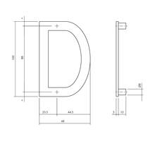 Huisletter D 100mm
