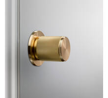 Fixed Door Knob/Single-Sided/Linear/Brass