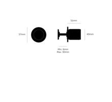 Fixed Door Knob/Single-Sided/Linear/Brass