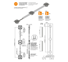 Deurspanner TN103 H = 2329mm VE=25, in te korten tot 1980mm