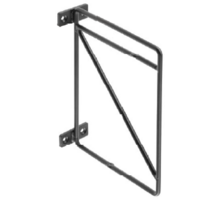 Plankdrager ROD 21x17cm. mat zwart, per paar