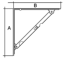 Plankdrager opvouwbaar / 200x200mm / staal wit gelakt