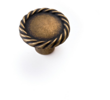 Knop ROPE geolied brons 34mm