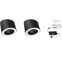 2x Unika mat zwart WCD 24V + MC-Easy + Driver 36W