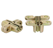 Vici scharnier 44x13mm geel verzinkt