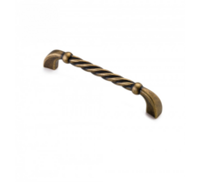 Greep ROPE antiek messing 150x15x30mm, hartmaat 128mm