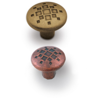 Knop RUSTIC 884 zwart nikkel geborsteld 34mm
