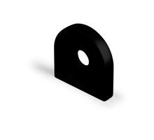 Knop CIRCLE met gat, mat zwart 40x8x40mm, hartmaat 32mm