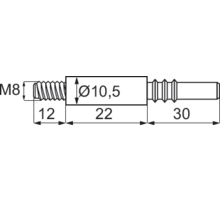 Pen M8 52mm lang, voor FUERTE en JUMBOFIX, VE=100 stuks