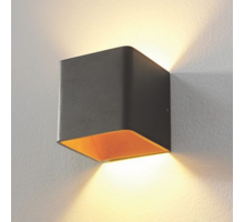 Wandlamp Vigo Up/down zwart/Goud IP20