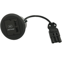 PIX inbouw USB, met zwarte en witte buitenring