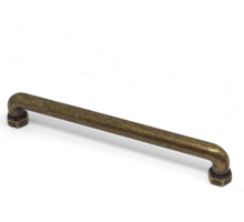 Greep TUBE antiek messing 212x14x34mm, hartmaat 192mm