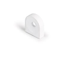 Knop CIRCLE met gat, mat wit 40x8x40mm, hartmaat 32mm