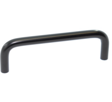 Greep 10x96mm recht, zwart gelakt, totale lengte 106mm