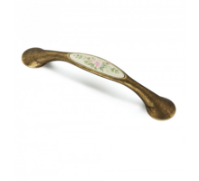 Greep antiek messing 178x22mm hartmaat 128mm