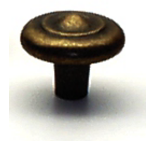 Knop diameter 25mm brons antiek hoogte 21mm