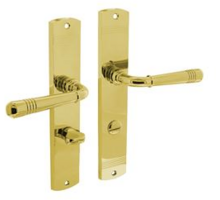Deurkruk Helena op schild 235x45x8 mm met WC63/8 mm