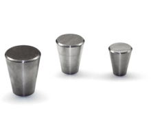 Knop diameter 20mm RVS geborsteld, conisch, hoogte 25mm