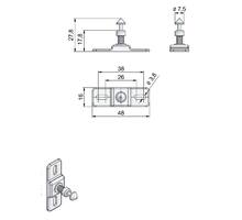 RFID slot CAPTURA, sluitdeel schuifdeur, VE=1 st