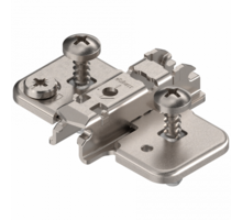 Kruismontageplaat 3mm verdikt excentrisch met plug 11,5mm
