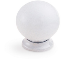 Knop kunststof wit diameter 28mm