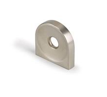 Knop CIRCLE met gat, geb. nikkel 40x8x40mm, hartmaat 32mm