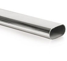 Roede 30x15mm glans chroom, lengte 1900mm, 0.8mm dik