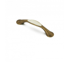 Greep antiek messing 178x22mm hartmaat 128mm