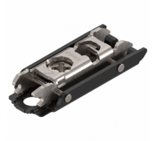 Montageplaat recht Onyx zwart, 0mm hoogteverstelbaar