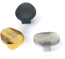 Knop REED antiek messing 35x30mm