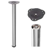 Tafelpoten 60mm 710mm dikte 0,9mm glans chroom set van 4
