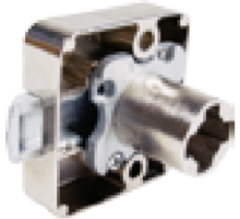 Oplegslot P2 vernikkeld rechts penmaat 25mm schuine schoot
