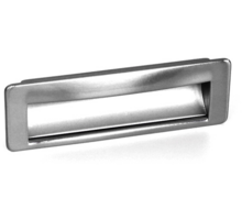 Komgreep buitenmaat 143x49mm RVS look