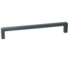 Greep 9x9mm hoh 128mm RVS look donker totale lengte 136mm