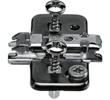 Kruismontageplaat excentrisch 0mm, met plug 11,5mm, Onyx