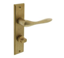Deurkruk Banaan met schild 181x41x7mm WC63/8mm