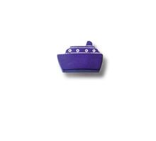Knop nylon BLAUWE STOOMBOOT-vorm 50x35mm