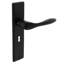Deurkruk Banaan met schild 181x41x7mm sleutelgat 56mm