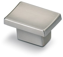 Knop BLOCK mat chroom 37x25mm, hartmaat 16mm