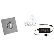 2x Monza vierkant Alum.+2x verlengs + MC-Easy + Driver 24W