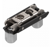 Montageplaat, recht Onyx zwart INPERS
