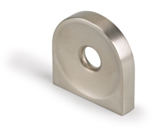 Knop CIRCLE met gat, geborsteld nikkel 25x8x27mm