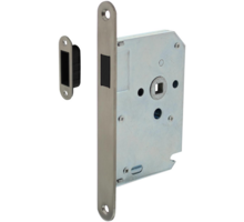 Woningbouw magneet loopslot, voorplaat afgerond rvs