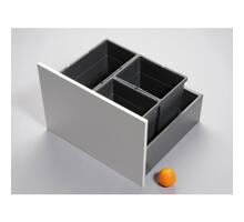 Afvalsortering v. Legrabox, grijs, 2 emmers 14L + 1 emmer
