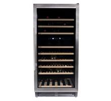 Vinata Wijnklimaatkast Premium, RVS glazen deur, 110 Flessen