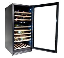 Vinata Wijnklimaatkast Premium, RVS glazen deur, 110 Flessen